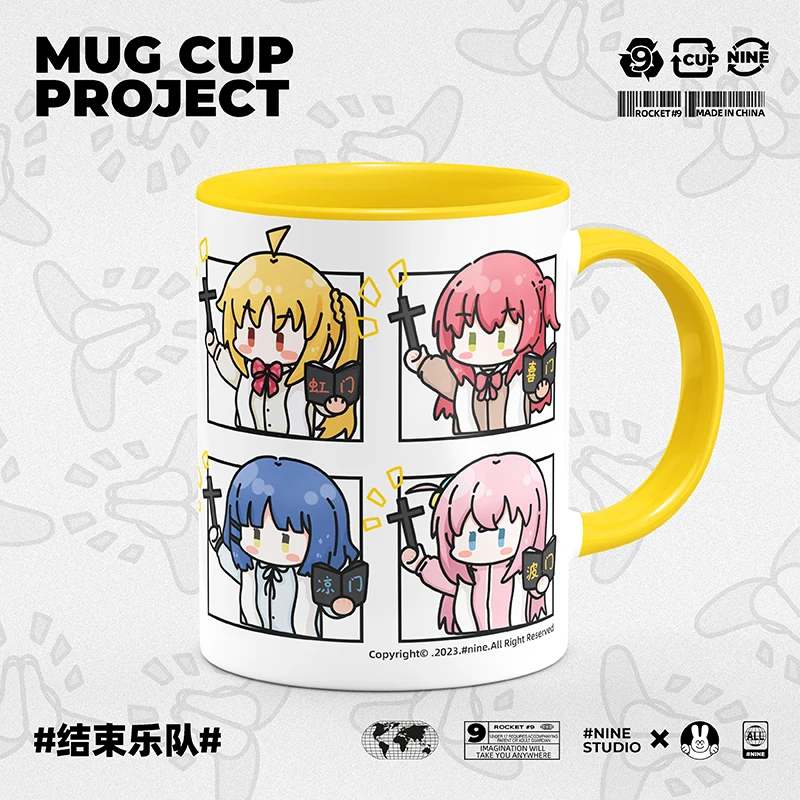 BOCCHI THE ROCK! Gotoh Hitori Kita Ikuyo Yamada Ryo Ijichi Nijika Original Fan Anime Peripheral Mug Cup