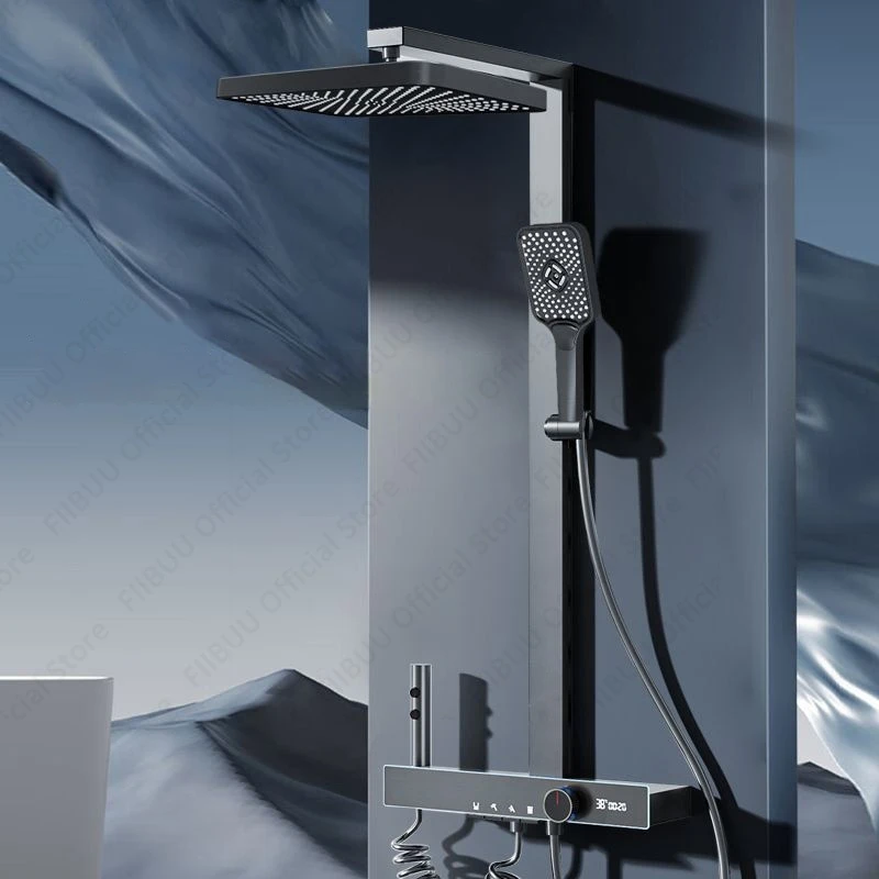 Rain Shower System Multifunction Adjustable Shower Set High Pressurized Shower Head Combo Shower Sprayer Bathroom Accessories