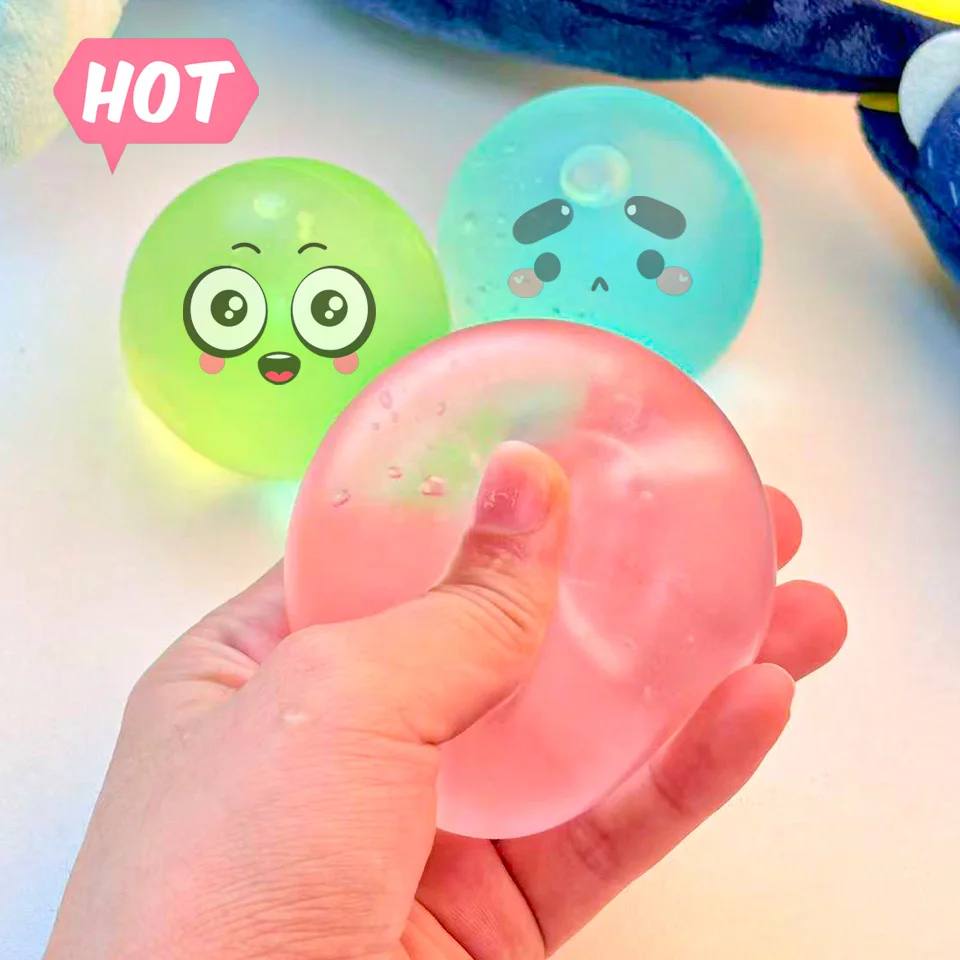 

Прозрачные кристальные шары HO: игрушки-сквиши в форме макарон и кубиков, имитация паровых булочек и сыра, забавные антистресс-мячики