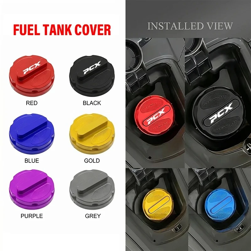 Motorcycle Aluminum Fuel Tank Cover Petrol Box Cap For Honda PCX125 PCX150 PCX160 PCX 125 150 160 200 PCX160-CBS Accessories