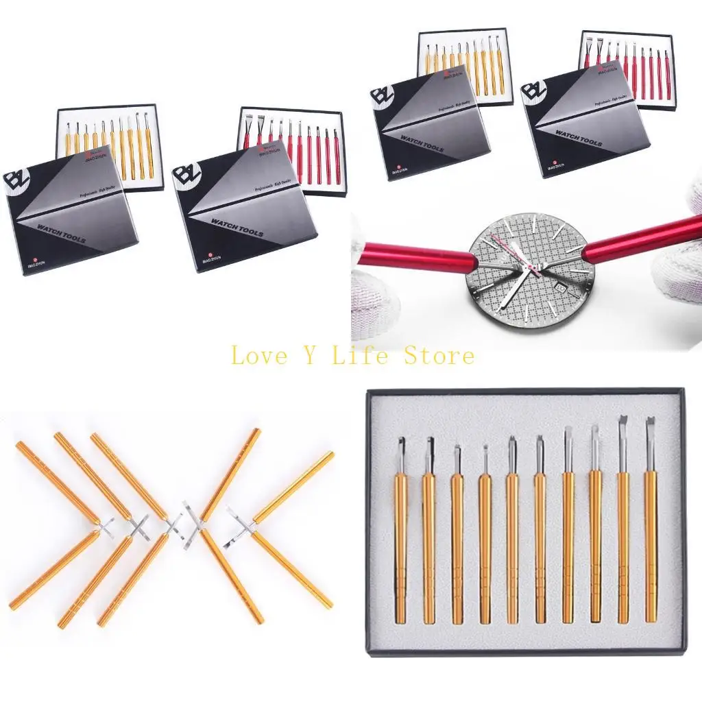 

L74C 10 Pieces Watch Needle Remover Tool Set Watch Needle Shovel for Watch Repairing