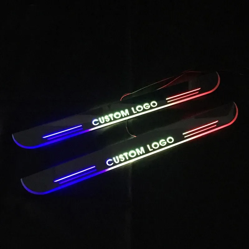 Multicolor App Controlled Car Scuff Plate Lights LED Door Sill Pathway Light Welcome Pedal Light Logo Custom