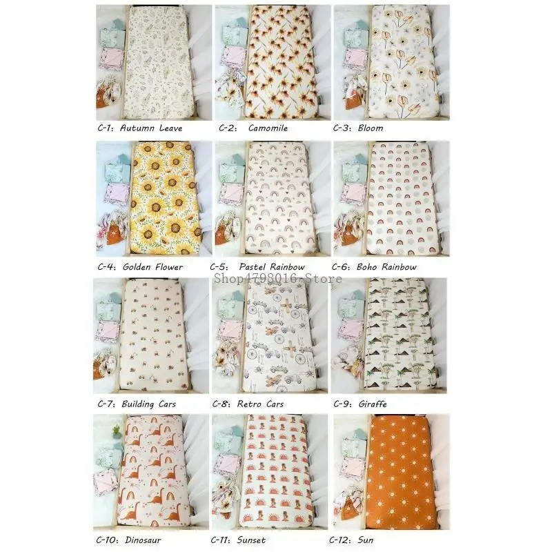 

Cotton Baby Crib Cot Sheet Appease Towel Memorial Chip Set