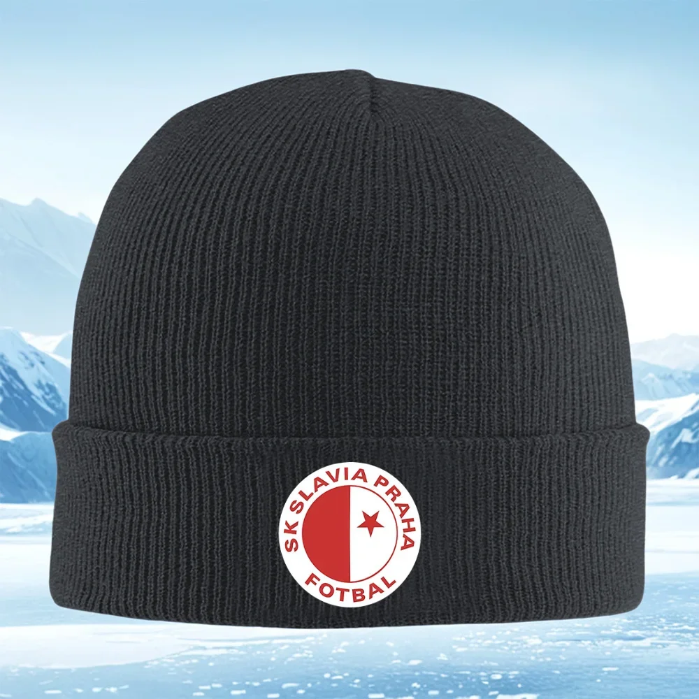 2026 Circle Star Design Slavia Praha Fotbal Men Women Unisex Knitted Hat Beanie Pullover Cap Winter Thermal Warm Christmas Outdo