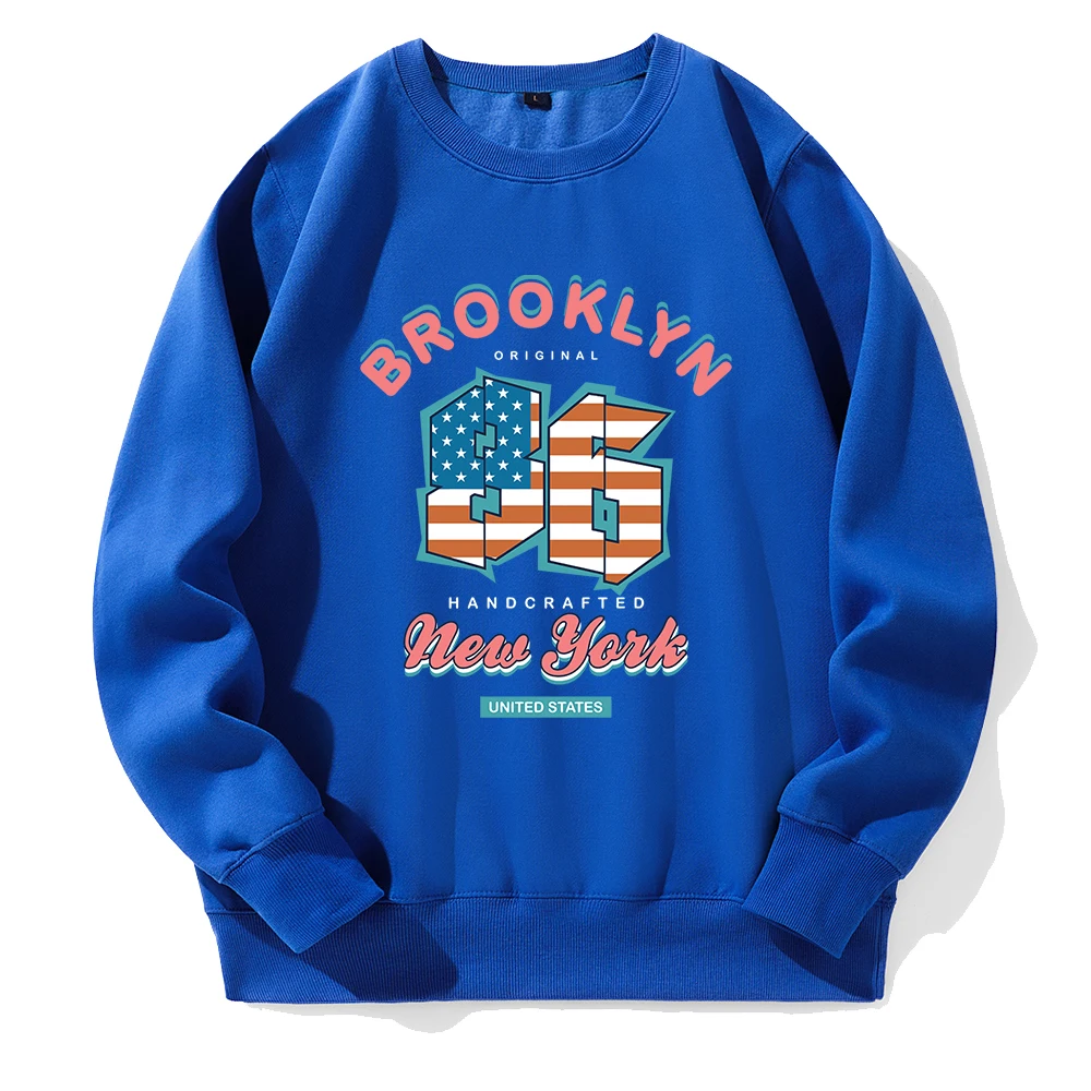 Brooklyn New York Usa Letter 86 Hoodies Men Fashion Sports Hoodie Male Basic Casual Crew Neck Sweatshirt Loose Oversized Hooded