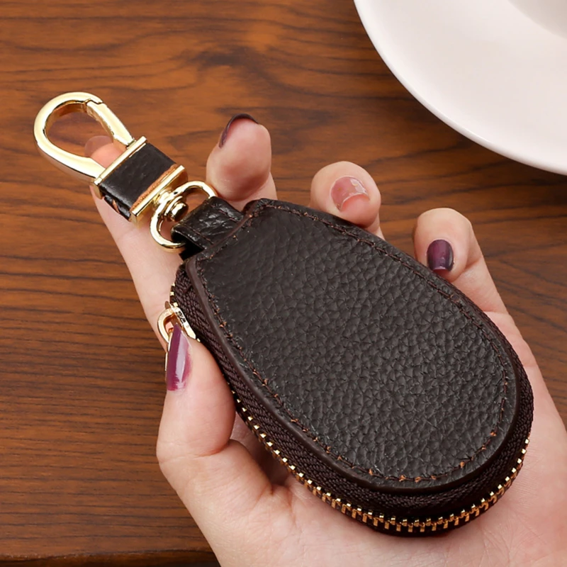 Key Wallets Women Couples Zipper Door Keys Storage Mini Portable Multi-function Simple Solid Protection Classic Unisex PU