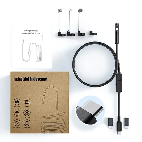 2MP OTG Endoscope Camera Automotive Boroscope Inspection Camera Device For Apple Iphone IOS Smart Phone Android Type C Cars