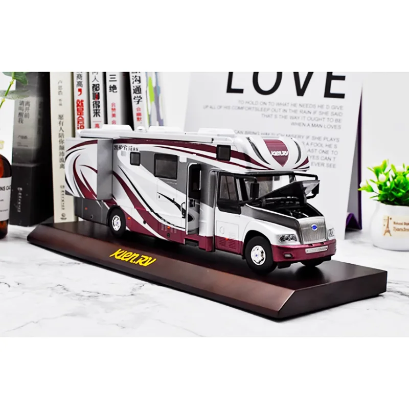 Diecast 1:42 Scale Alloy ZK5180 Multi functional RV Car Model Finished Product Simulation Toy Collection Gift Static Display