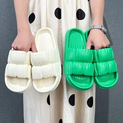 Summer soft bottom petal slippers home cool slippers simple bathroom anti slip sandals with a sense of stepping on feces shoe
