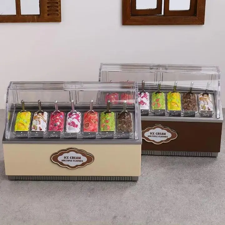 

Мини-игрушка для еды, кухонная игрушка, миниатюрная мебель, морозильная камера для супермаркета, подарок, 1 комплект, 1/12, кукольный домик, шкаф для мороженого, имитация десерта