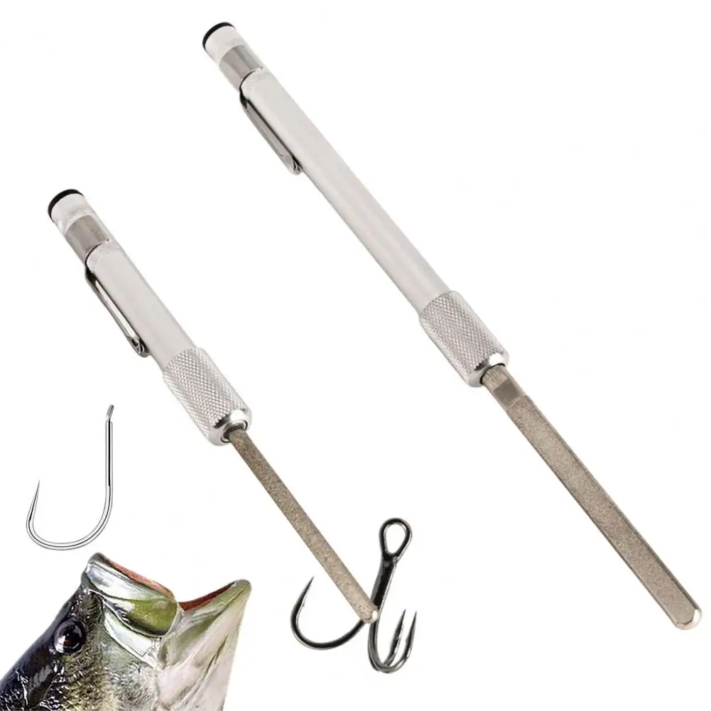Fishing Tackle Sharpener Portable Pen Type Hook Sharpener Heavy Duty Metal Fishing Hook Sharpening Tool Cutter Sharpener Rod