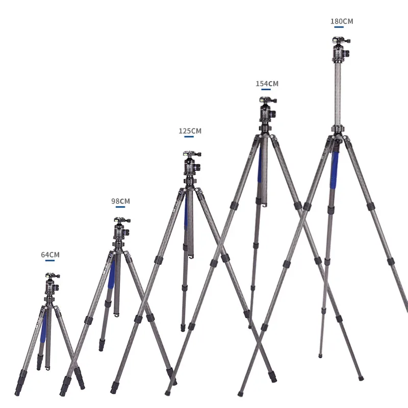 حامل ثلاثي كاميرا AOKA KU324C+KK44 احترافي للسفر في الهواء الطلق من ألياف الكربون منخفض الجاذبية #5