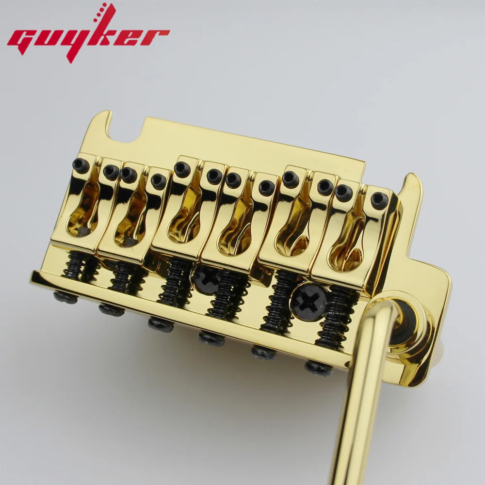 Guyker Gold Non-locking 2 Point Guitar Tremolo Bridge String Spacing 10.8MM With Tremolo System Saddle And Brass Block