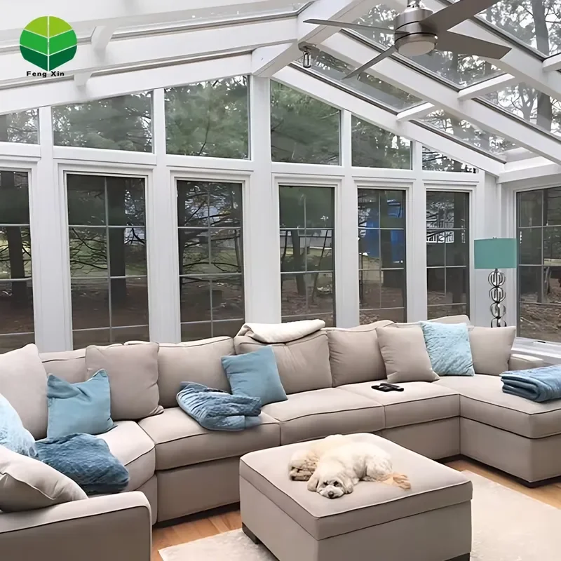 Modern French Design 4 Season Glass Room Winter Garden House Aluminum Sunroom for Outdoor Backyard