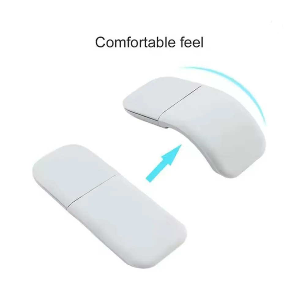 Wireless Ergonomic Mouse Folding Bluetooth Mouse Bluetooth Foldable Wireless Ergonomic Arc Touch Computer Mouse Silent PC Mouse