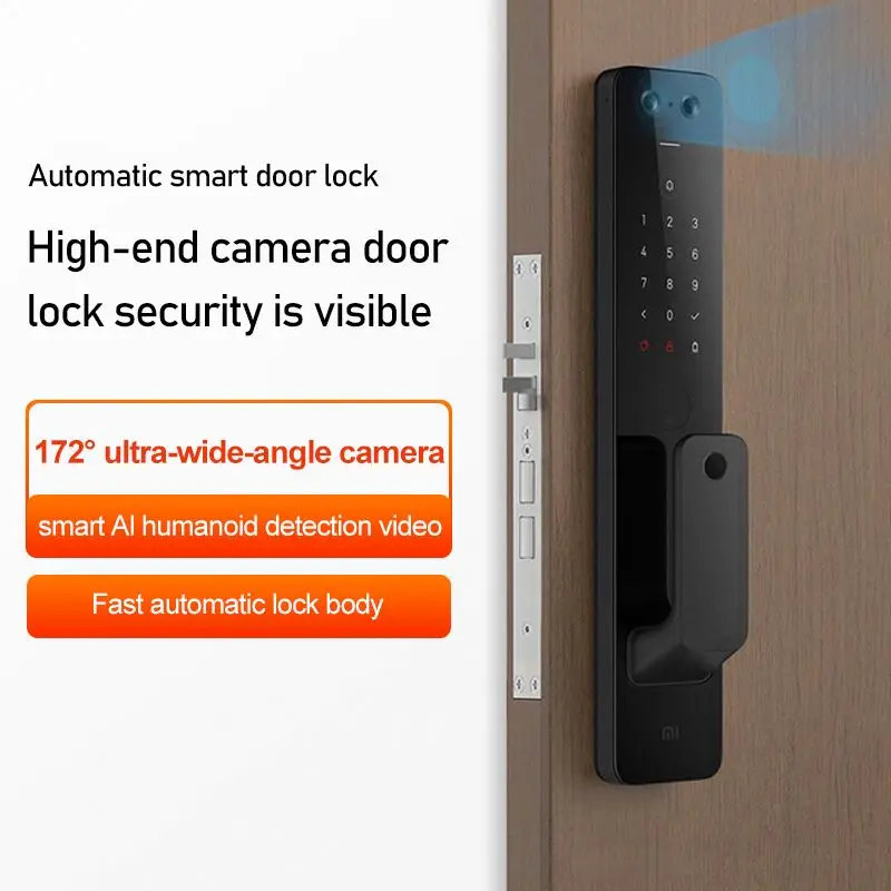 Automatic Smart Door Lock Pro Mijia APP Mi Homekit Password Nfc Unlock Biometric Fingerprint Lock With Camera Doorbell