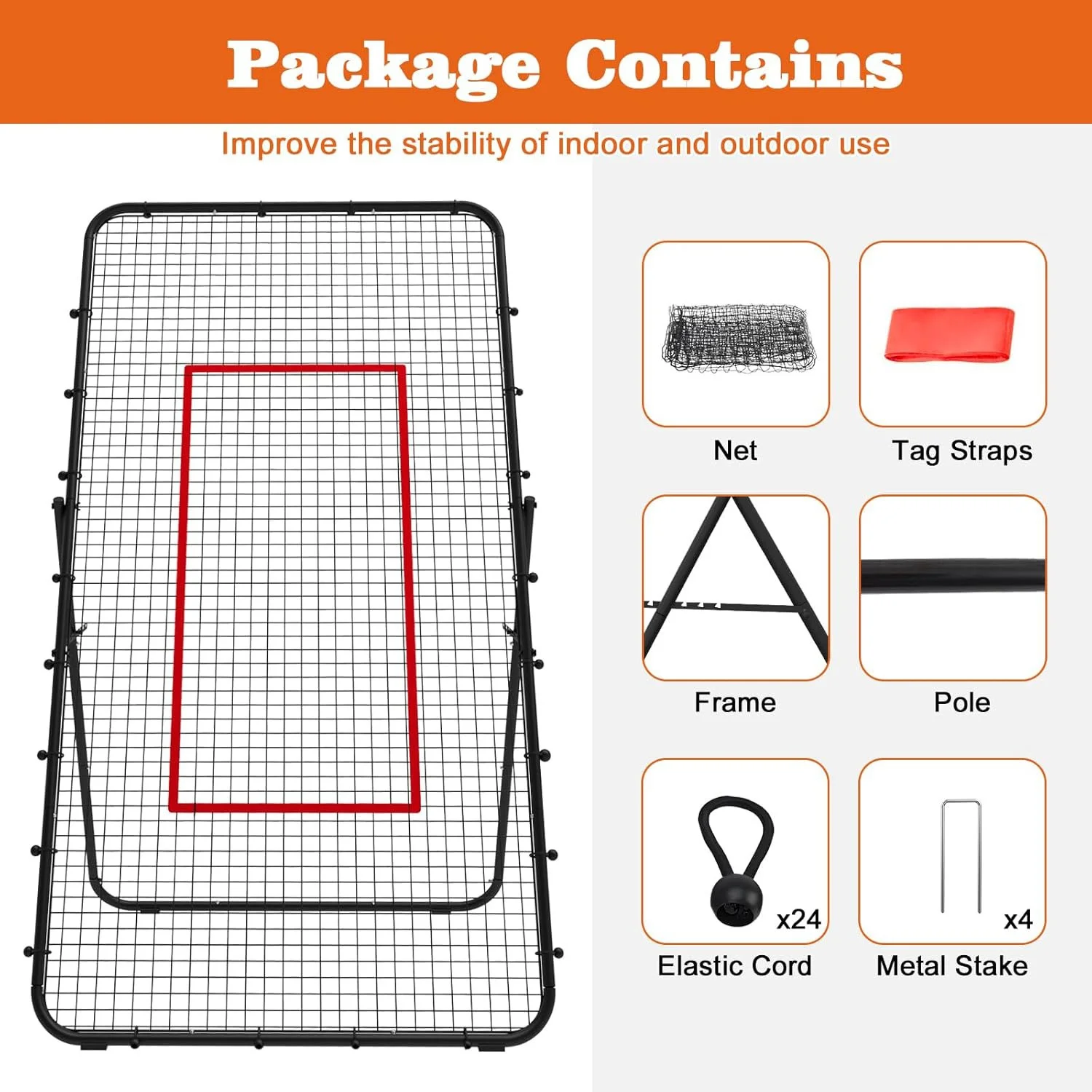 

Портативное оборудование для тренировок на открытом воздухе, волейбол, футбол, бейсбол, теннис, сетка для отскока для тренировок в кампусе