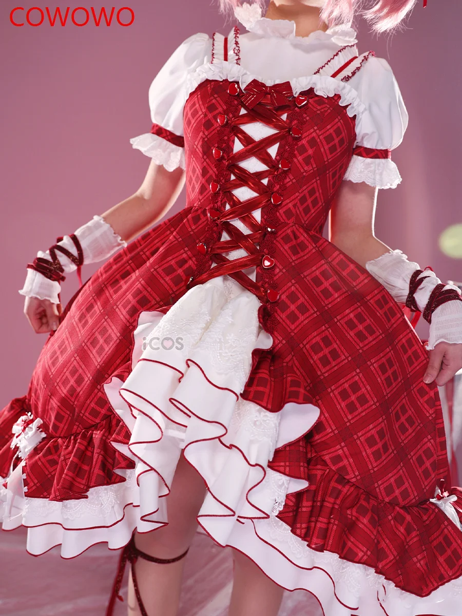 Shugo Chara Hinamori Amu Rotes und weißes Kleid Cosplay Kostüm Cos Spiel Anime Party Uniform Owen Spielen Rolle Kleidung Kleidung