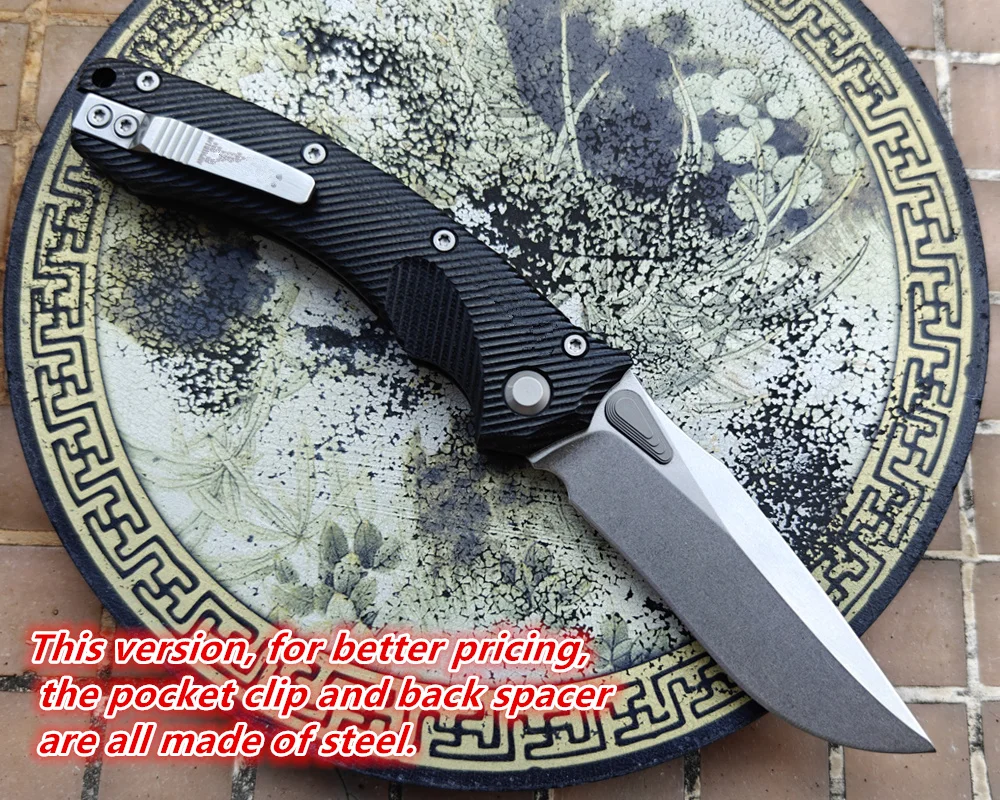 JUFULE New 137RL Manual Real Carbon Fiber / G10 Ball Bearings Mark M390MK Blade Hunting Fish Outdoor EDC Tool Folding Camp Knife