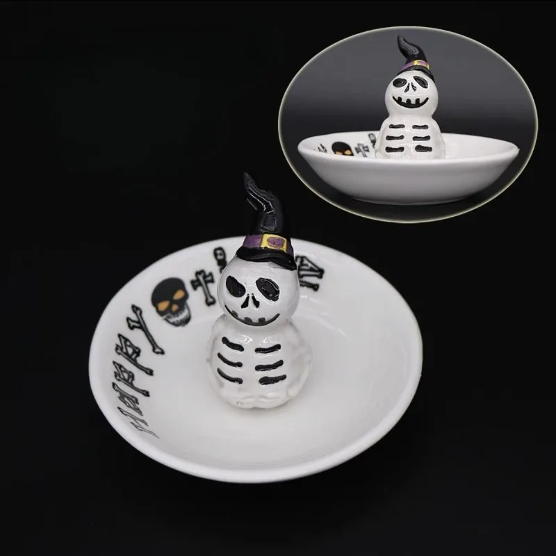 

Halloween Ornaments Export Ceramic Plates, Jewelry Storage, Soy Sauce, Seasoning Plate, Home Kitchen Gifts
