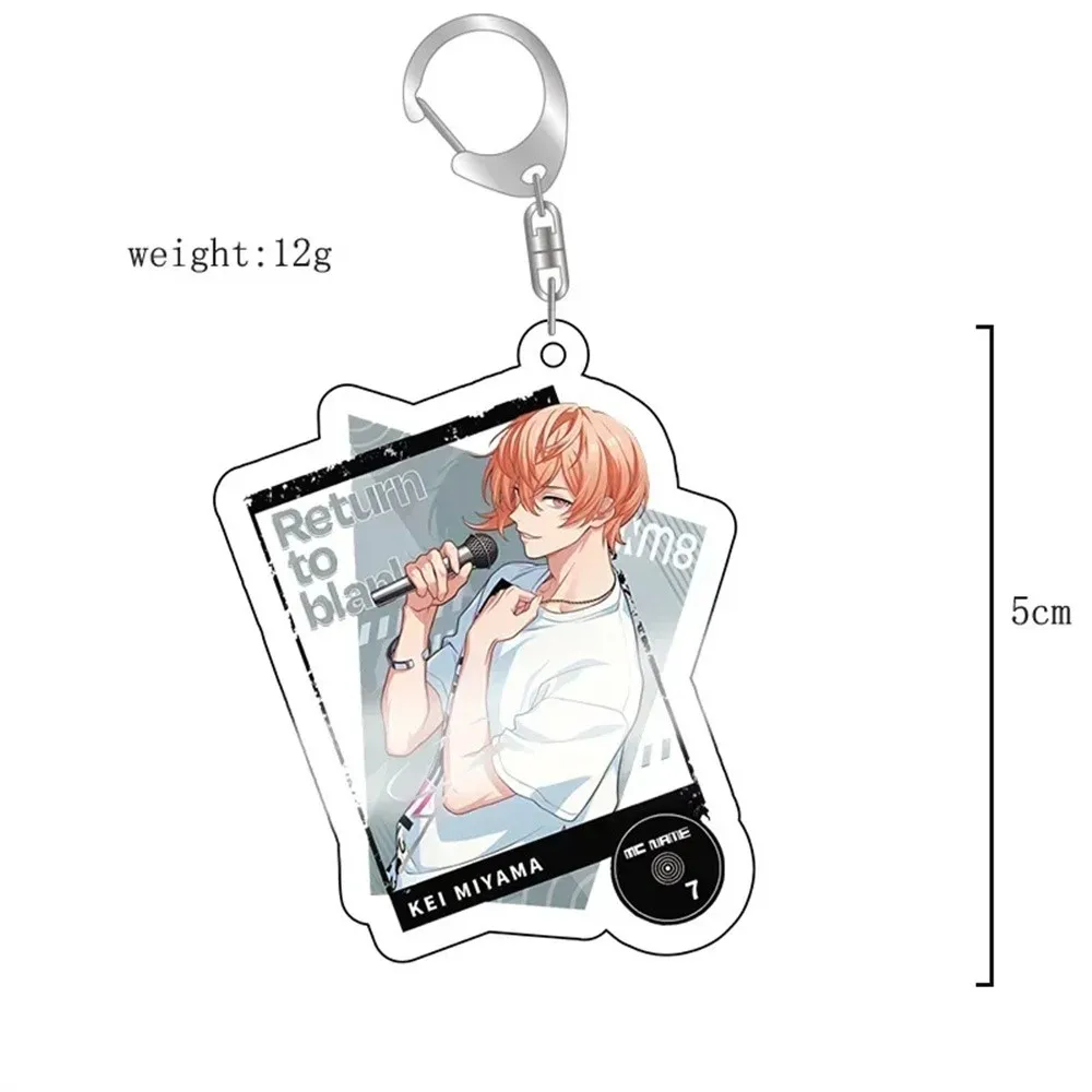 6cm Anime Paradox Live Stand Keychain Figures Sugasano Aren Yon H-ajun Model Key Ring Pendant Ornament Anne Acrylic Toy gift