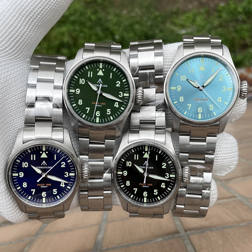 STEELFLIER New SF740 Fashion Quartz Watch Swiss Luminous Sapphire Crystal VH31 Mute Movement 20Bar Waterproof Luxury Wristwatch