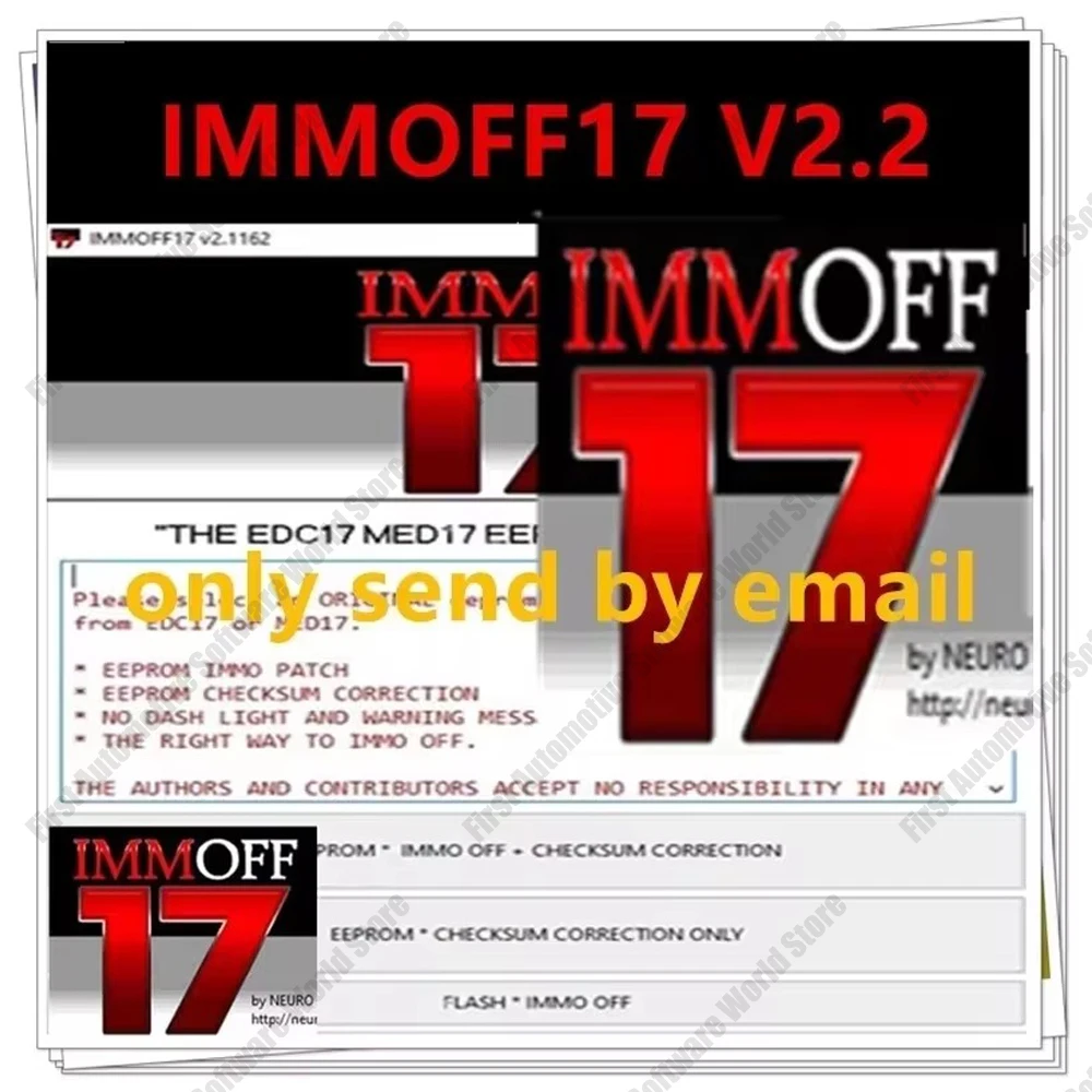 Newest Immo Off iMMOFF17 Software EDC17 Immo Off Ecu Program NEUROTUNING Immoff17 + free keygen+ install video+DPF_EGR_Lambda_Re