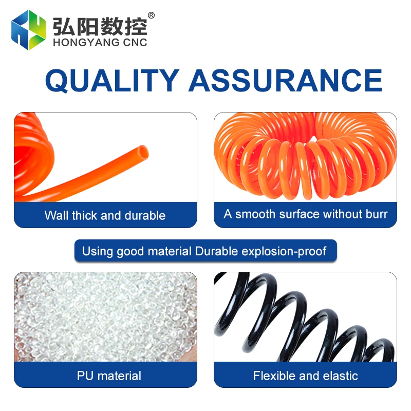 PU Spring Air Tube 3M/6M/9M/12M/15M Pneumatic Polyurethane Spring Spiral Tube Air Compressor Pressure Expansion Hose