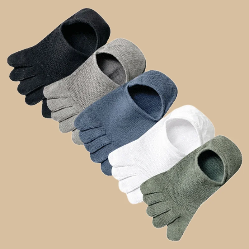 5/10 Pairs High Quality Men Five Toe Short Socks New Fingers Five Finger Women's Boat Socks Breathable Separate Men Women Socks