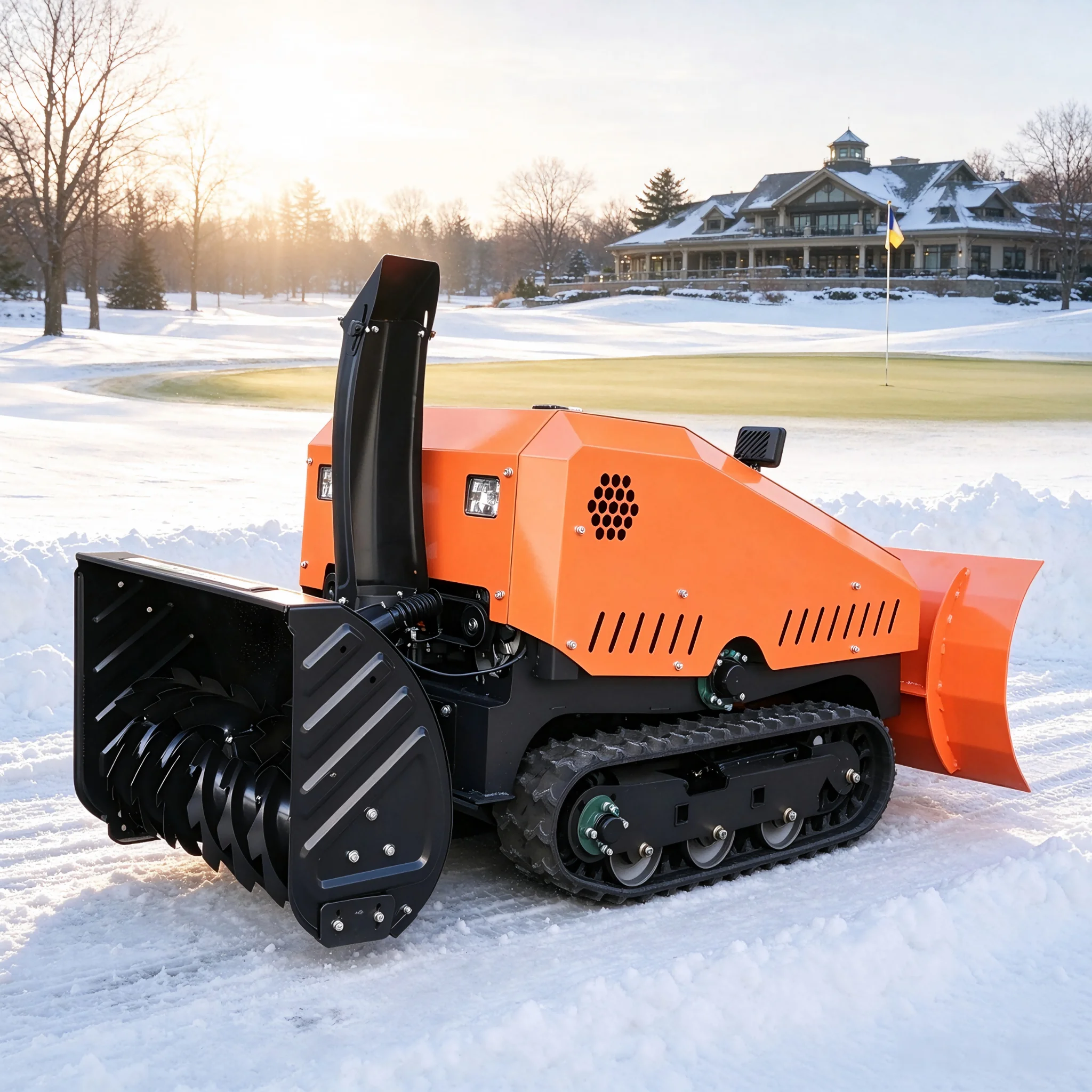 Fine Workmanship High Output Mini Snow Remover Convenient Compact Snow Throwing Machine Compact Loader Backhoe