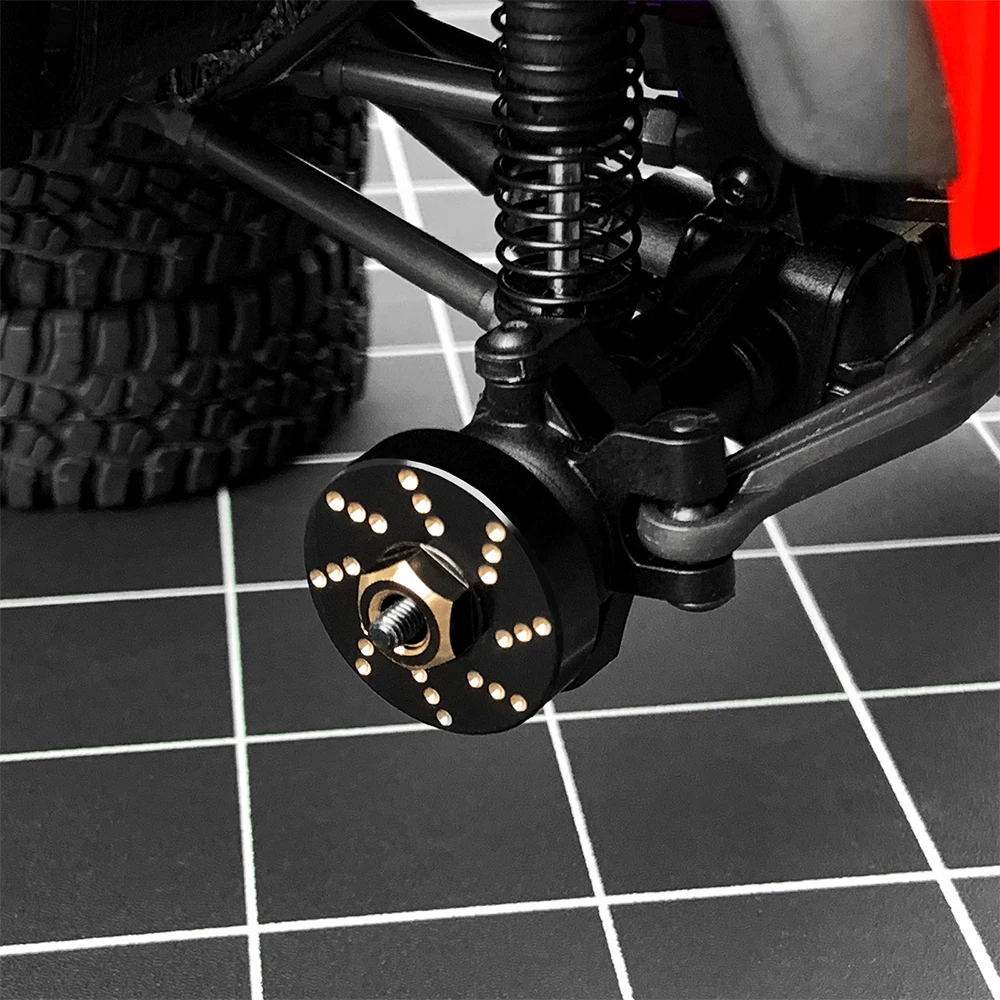 

AXSPEED 4Pcs Brass Wheel Hex Hub Adapters Counterweight for TRX-4M 1/18 RC Crawler Car Model Truck Upgrade Parts Accessories