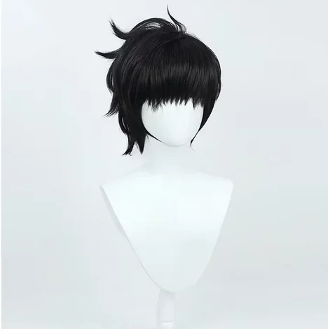 Leveling Sung Jinwoo Cosplay Wig Anime Solo Costume Wig Sung Jinwoo Cosplay Short Black Wig role playing Sung Jinwoo