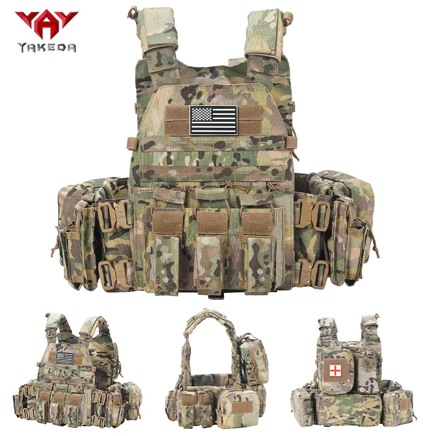 

YAKEDA Multi accessory package quick release vest, detachable, freely combined, expandable outdoor adventure vest
