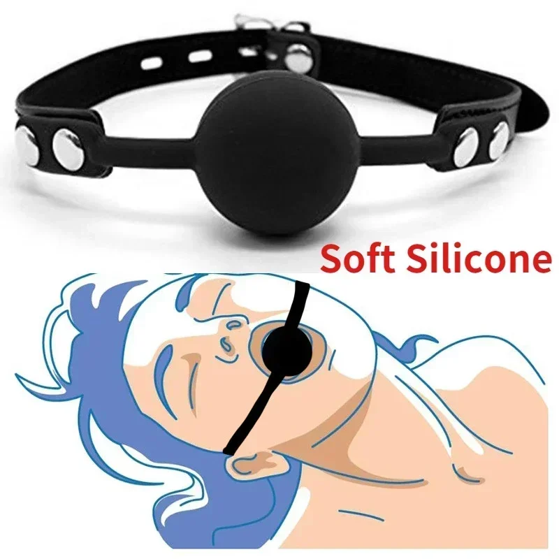 Soft Silicone Gag Ball Sex Toys Open Mouth Gag BDSM Bondage Mouth Ball Woman Couples Adult Sex Games Erotic Accessories Harness