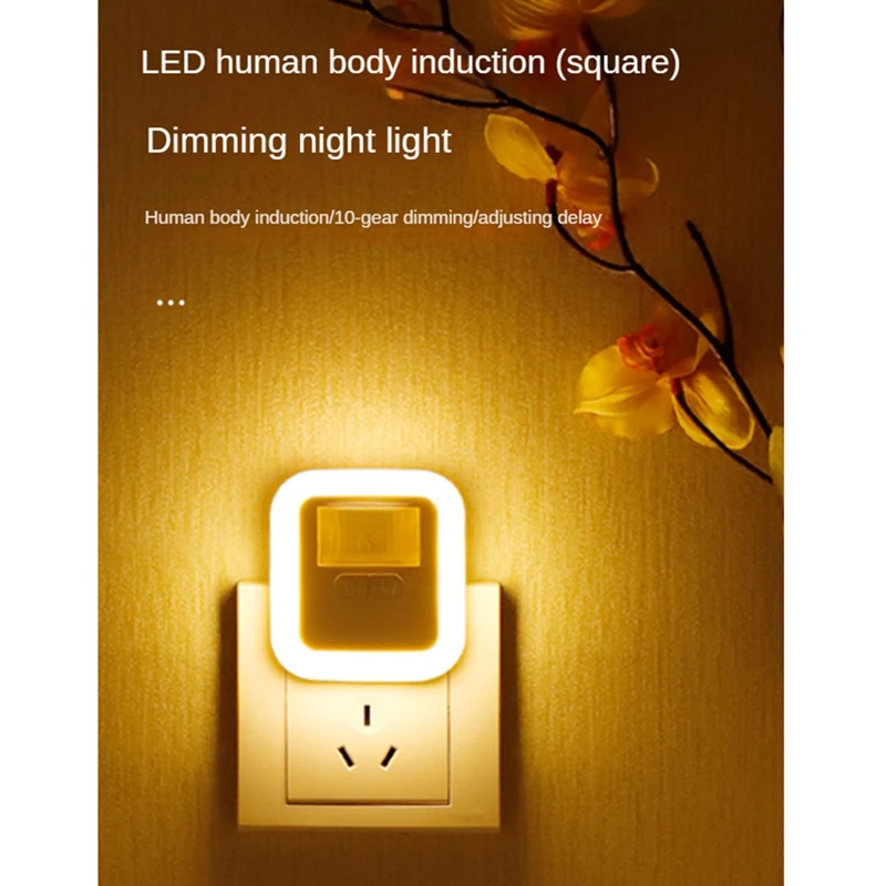 สวิตช์ไฟไฟ LED กลางคืน lampu tidur อัจฉริยะเซ็นเซอร์ตรวจจับการเคลื่อนไหว PIR พร้อมรีโมทไร้สายสำหรับทางเดินบันได