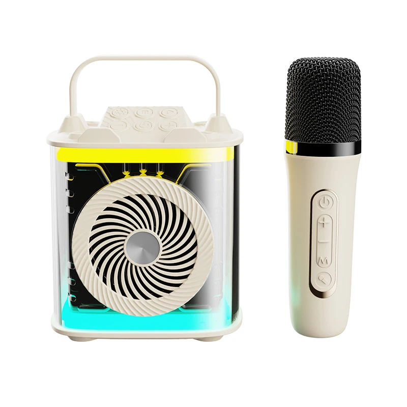 

Luxmoc K57 Transparent Mech Bluetooth Speaker Wireless Microphone Singing Cyberpunk Style Ktv Karaoke Sound Heavy Subwoofer