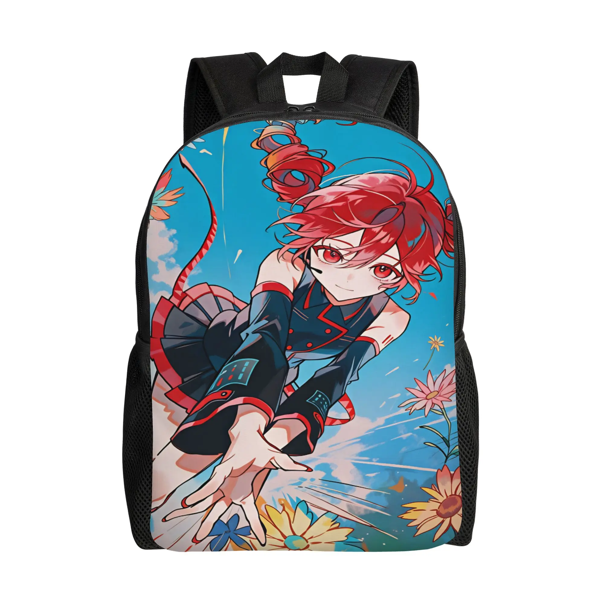 Kasane Teto Character Backpack  Girl Polyester Hiking Backpacks Print Fun School Bags Rucksack