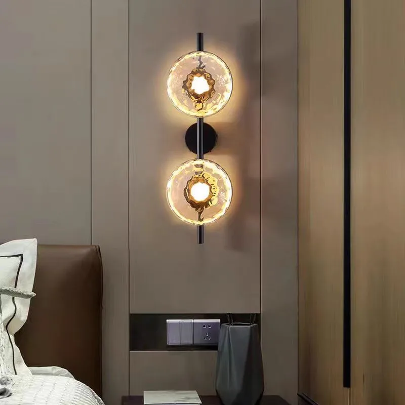 Nordic Ceto Wall Light Gray White Clear Glass lamp Bedroom Parlor living room sofa light Restaurant Corridor Aisle porch light