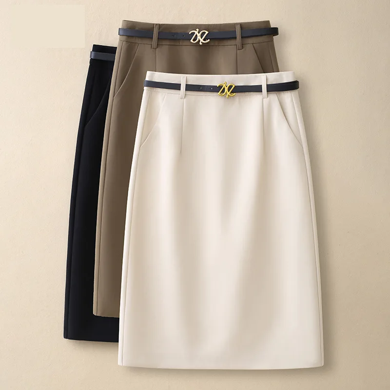 

Suit A-line Skirt Women's Half Skirt Spring Summer Fashion Versatile Elegant Mid-length Slimming Pencil Skirt