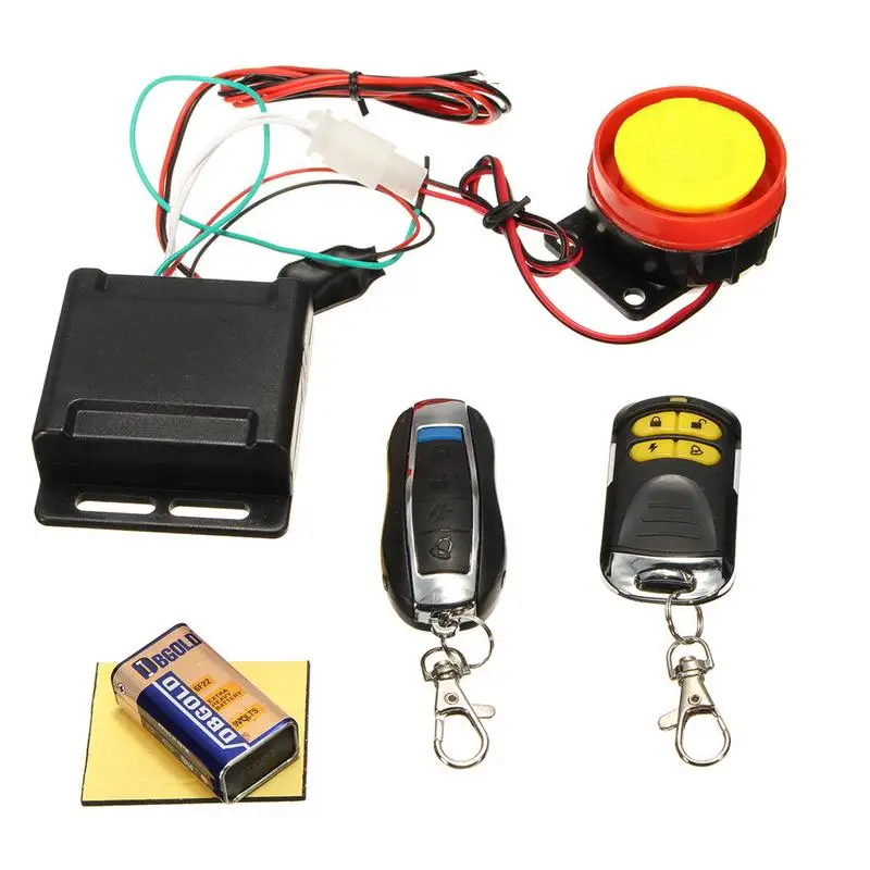 

Motorcycle Anti Theft Alarm Waterproof Motorcycle Alarm With Remote 125dB Remote Control Horn Alarm Warner Adjustable Sensitivit