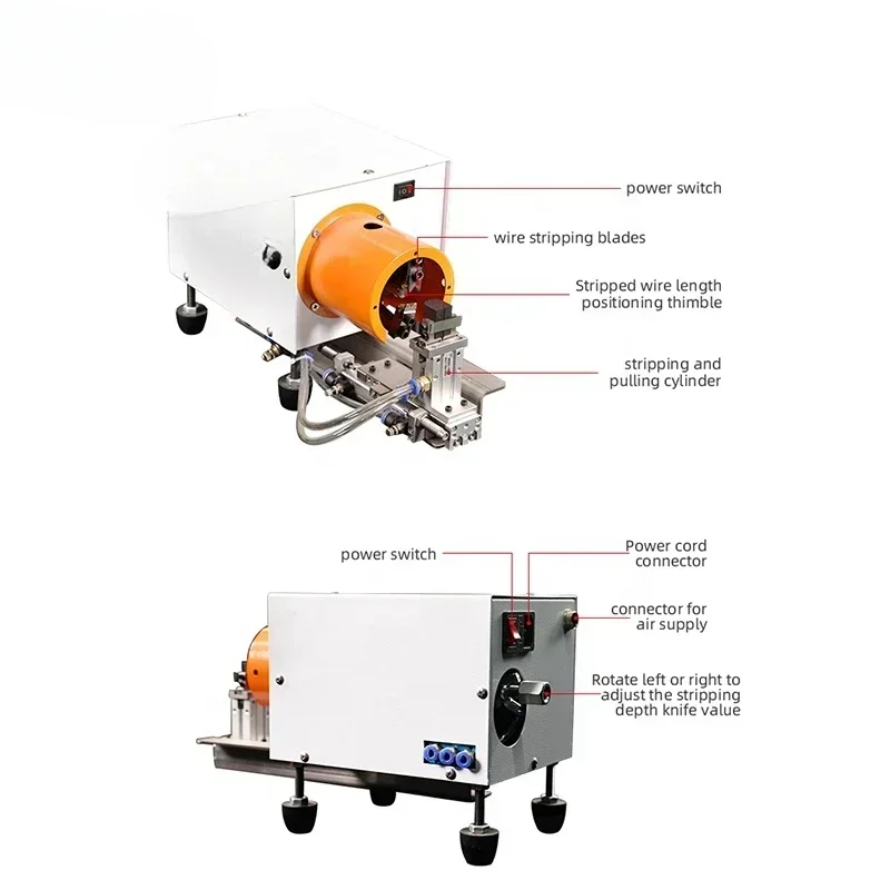 Hot SalesPneumatic Rotary Portable Multi-Core Wire Stripping Machine