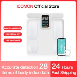 Smart Bioimpedance Scale 8 Electrodes BMI Body Fat Scale Body Weight Scale Professional Body Composition Scale Rechargeable