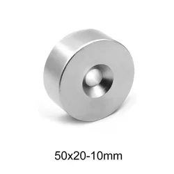 50x20-10 Big Strong Rare Earth Magnet 50mm X 20mm Round Neodymium Magnet 50*20-10 Permanent Magnet Disc 50*20 Hole 10mm