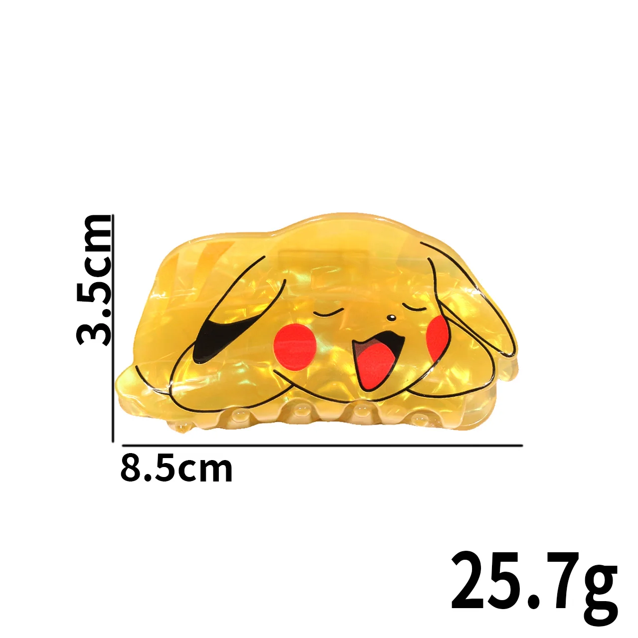 دبوس شعر بوكيمون بيكاتشو لطيف وبسيط مزخرف على شكل كعكة شعر قوية لإمساك الشعر على شكل بوكيمون #4
