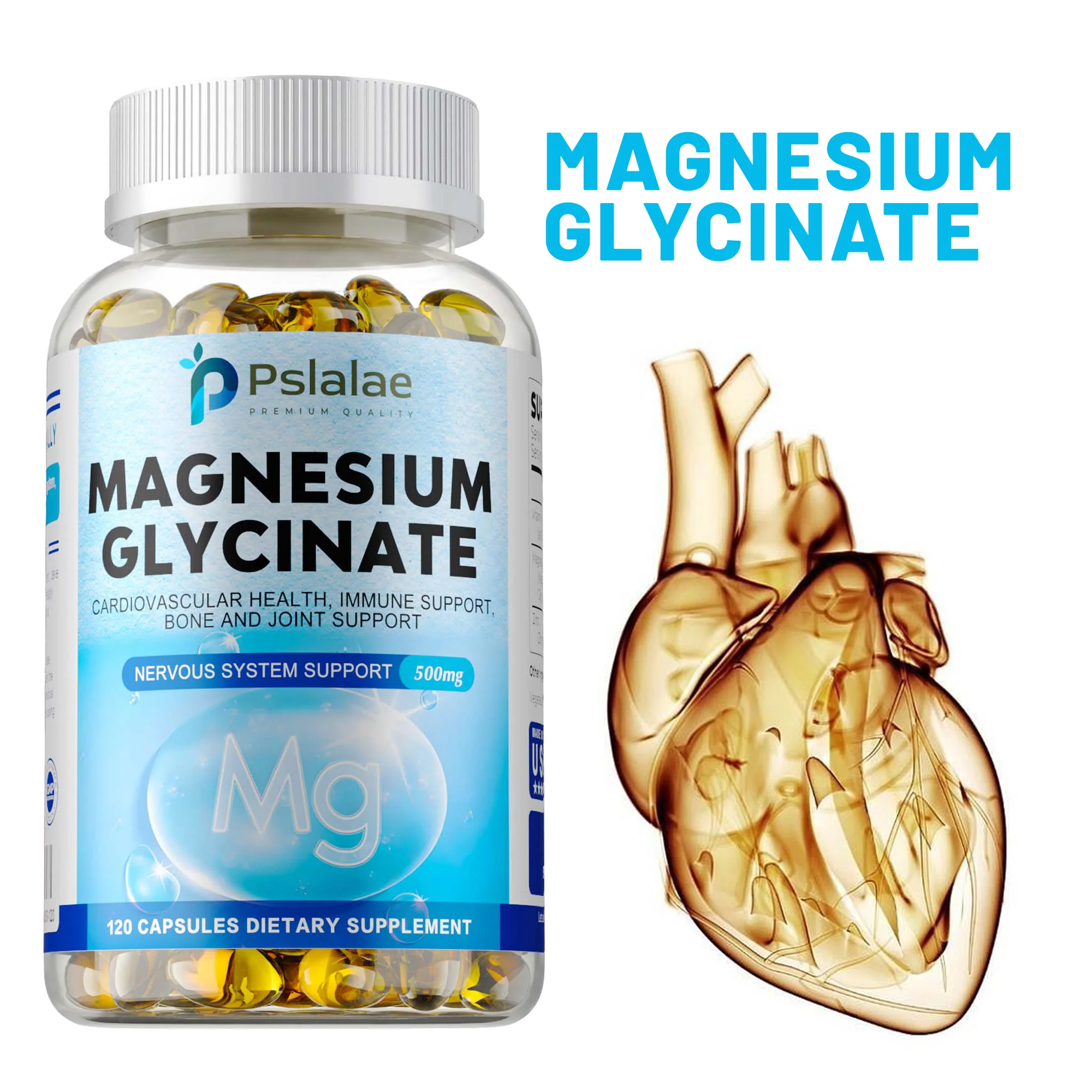 

Глицинат магния — для глубокого сна, защиты суставов, поддерживает сердце и сердечно-сосудистую функцию, способствует здоровью мозга и нервов