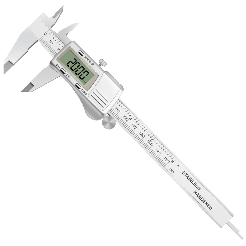 Factory Supply China Digital Caliper 150 mm 6 inch Caliper Metal Vernier Caliper with LCD Screen Manufacturers Measurement Tool