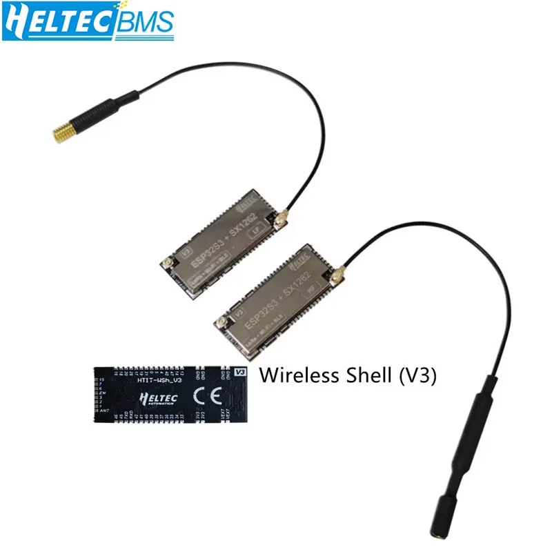 Heltec Wireless Shell (V3) with ESP32-S3 SX1262 LoRa Node Chip Wi-Fi, BLE, and LoRa support Arduino