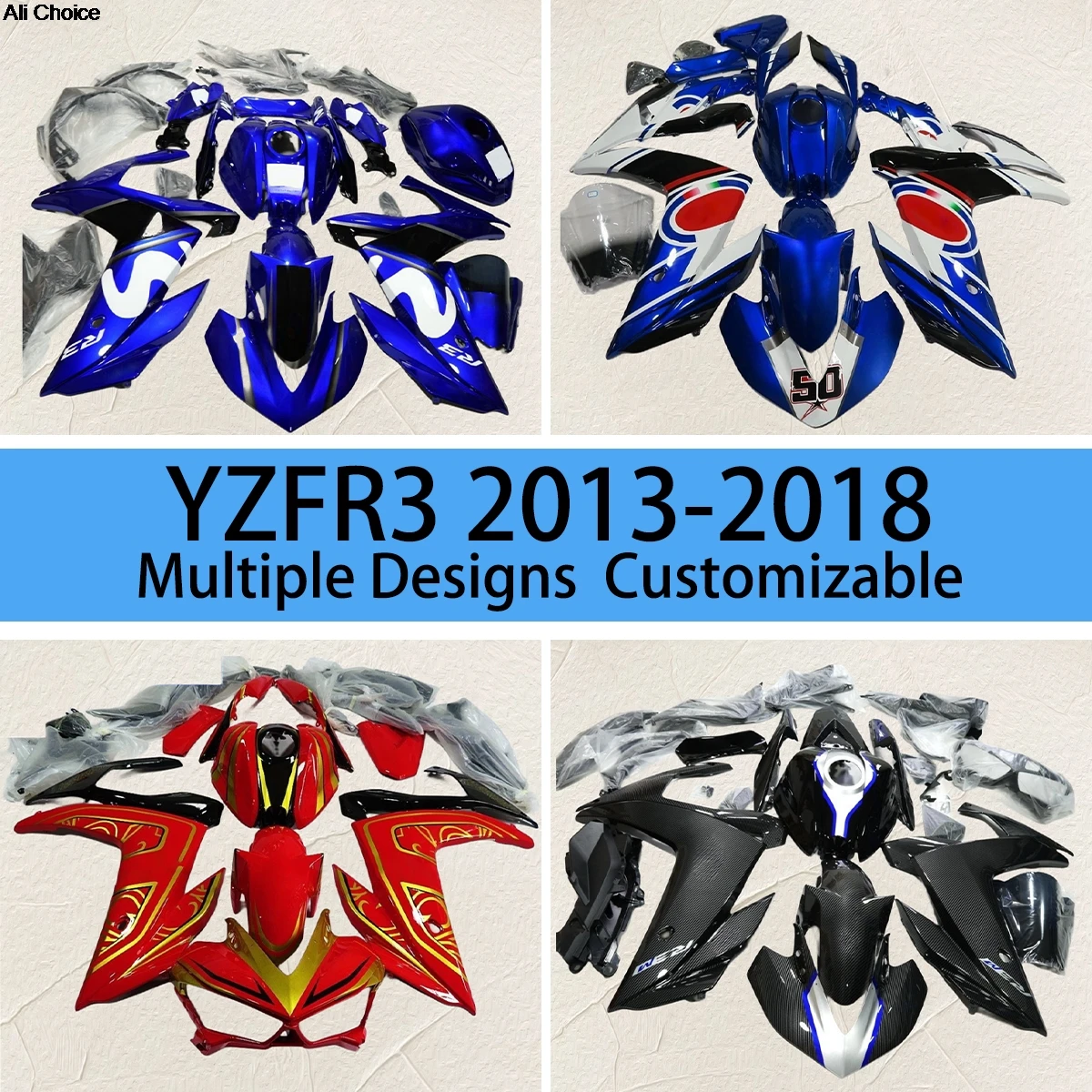 

Fairing Kit YZFR3 2013 2014 2015 2016 2017 2018 Bodywork Motorcycle Accessories Fairings for YAMAHA YZF R3 13-18