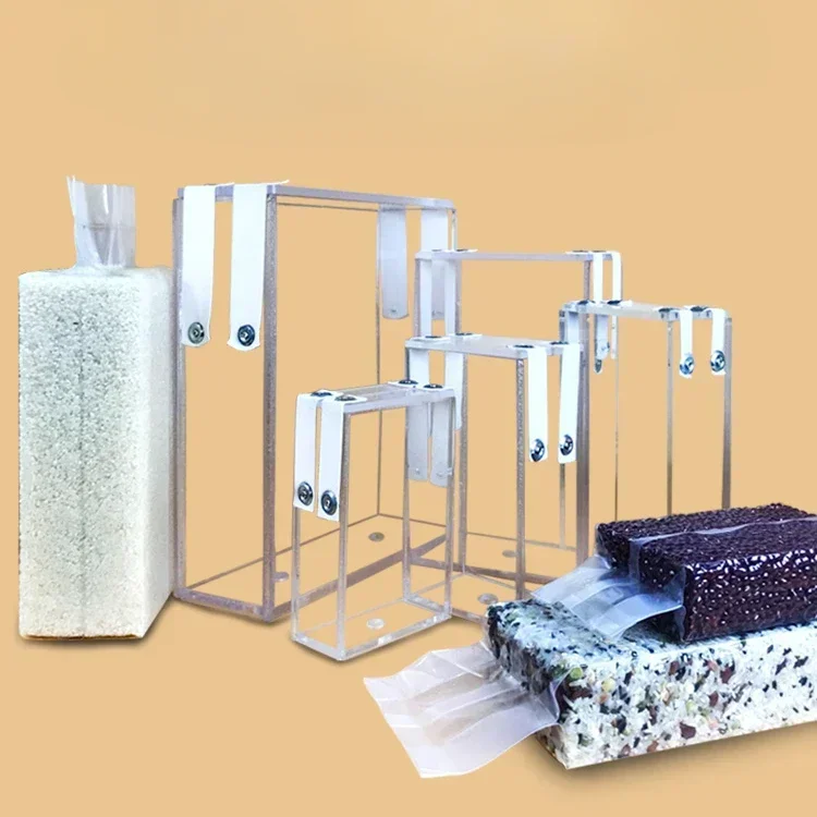 

Square Rice Brick Molds Transparent Thickened Acrylic Molding Box Vacuum Packaging Compression Mold for Miscellaneous Grains