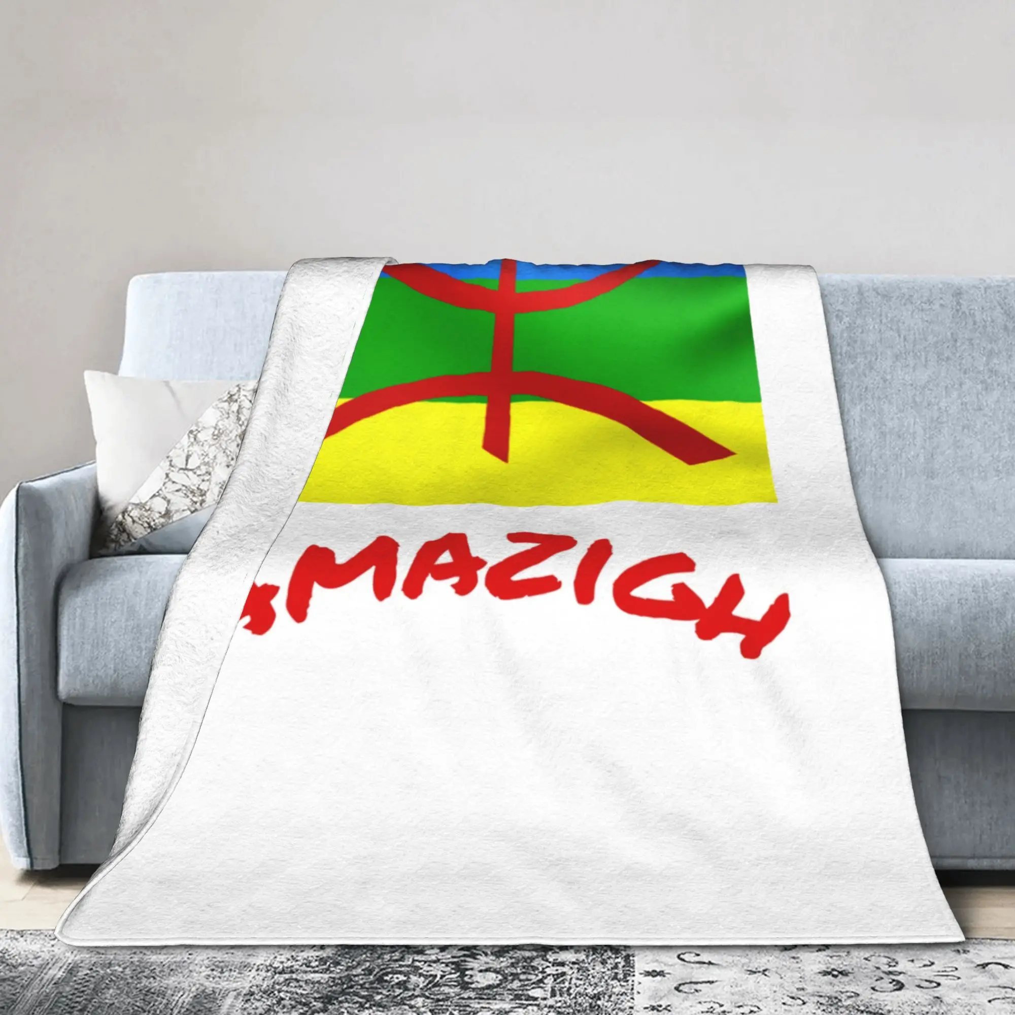 Custom Berber Amazigh Blanket 3D Printed Soft Flannel Fleece Warm  Throw Blankets for Office Bed Couch Bedspreads